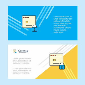 受保护网站抽象企业业务横幅模板横向广告业务横幅。