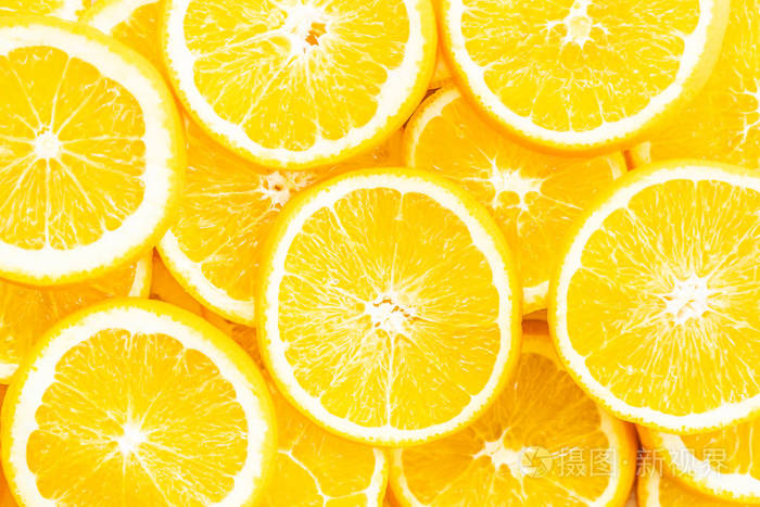 特写橙色水果纹理和表面背景健康食品概念