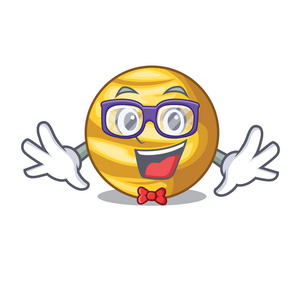 极客星球射线金星上空卡通矢量插图照片