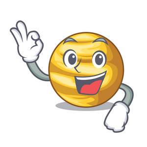 好的行星射线金星上方天空卡通矢量插图照片