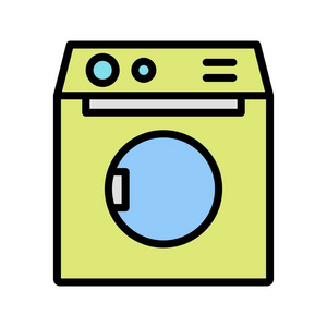 洗衣机矢量图标标志图标矢量插图个人和商业用途。
