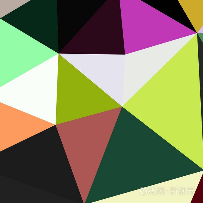 抽象背景多色几何极化