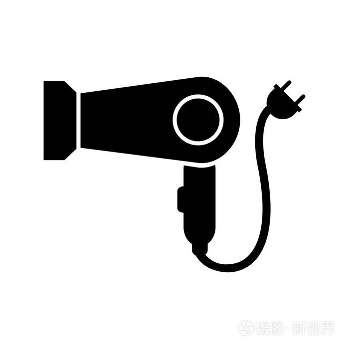 吹风机矢量图标标志图标矢量插图个人和商业用途