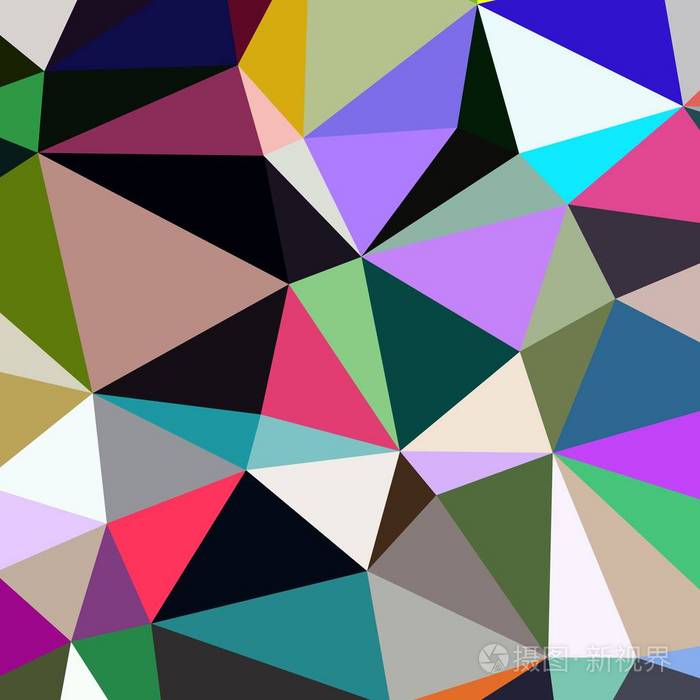 抽象背景多色几何极化.