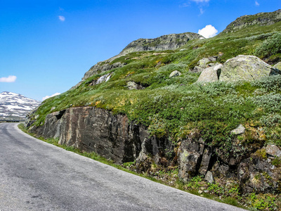 去挪威旅行。 山路