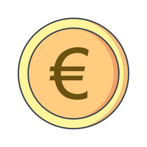 欧元矢量图标符号图标矢量插图个人和商业用途。
