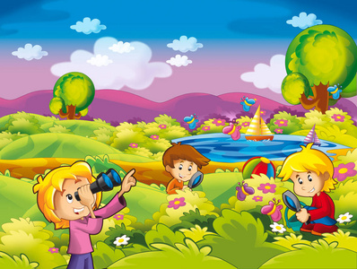 野餐卡通图片