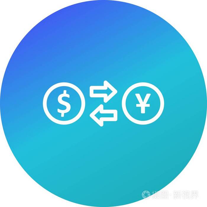 用于个人和商业用途的汇率矢量图标矢量插图