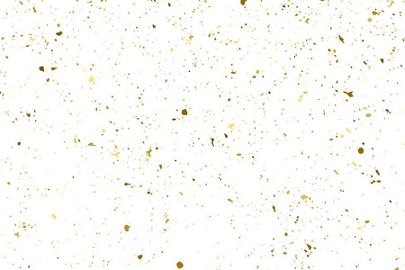 金色闪光的纹理隔离在白色上。 琥珀颗粒的颜色。 庆祝背景。 纸屑的金色爆炸。 设计元素。 数字生成的图像。 矢量插图EPS10。