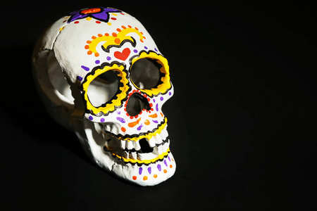 s Day of the Dead on dark background