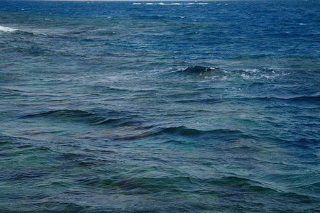 蓝色的海水。 海洋表面为自然背景。