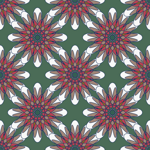 背景抽象花卉几何无缝图案