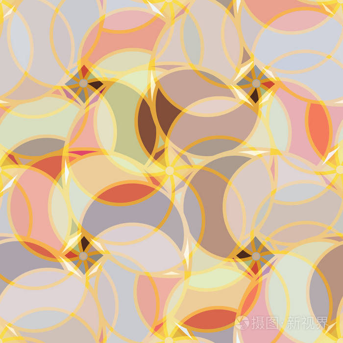 抽象几何彩色图案矢量插图