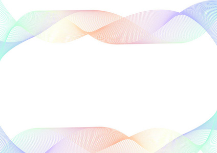 彩色彩虹曲线抽象背景线波层背景简单技术模板矢量插图