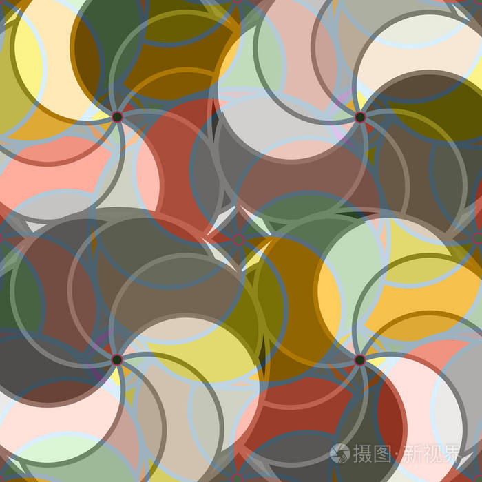 抽象几何彩色图案矢量插图