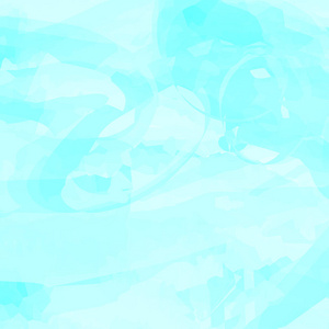 蓝色水彩抽象背景。 云天海浪。 彩色图案。 矢量图。