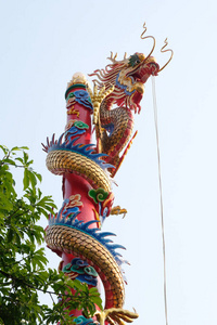 中国寺庙里的龙像