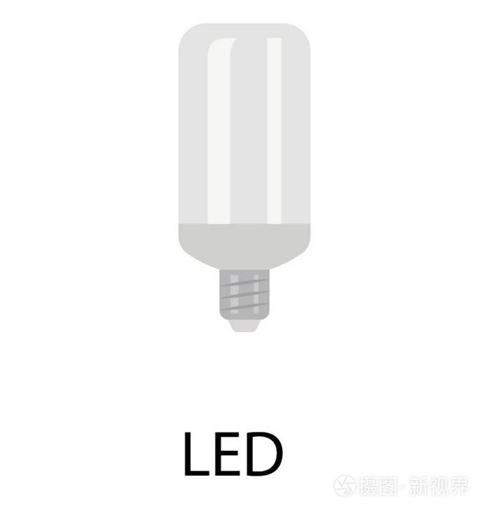 led灯的平面矢量图标.