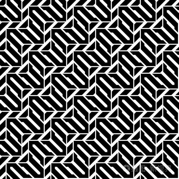 设计无缝单色之字形图案抽象的条纹背景矢量艺术