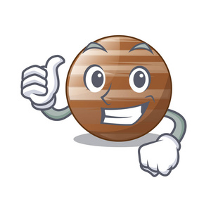 木星上方天空卡通矢量插图照片