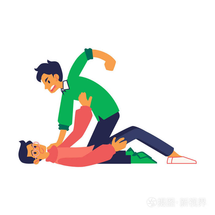 向量二人物理冲突抓住衣领