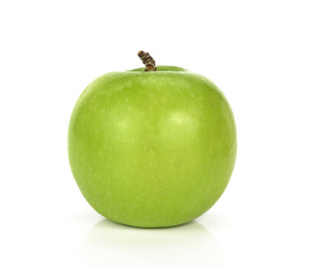 绿色苹果分离在白色背景上