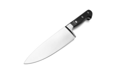 s kitchen knife on white background, included clipping path