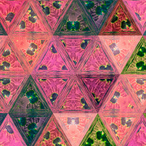 粉红色三角形与茶滴连续图案壁纸或纺织品