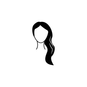 女性发型图标。元素发型图标。 优质平面设计。 标志符号收集图标网站网页设计白色背景