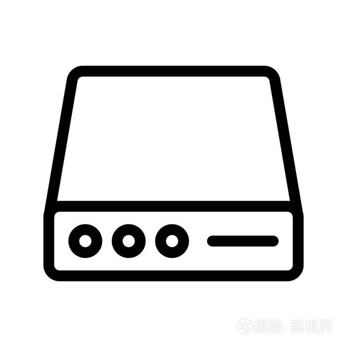 存储设备行向量图标