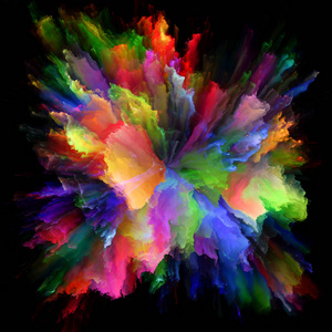 色彩情感系列。 色彩爆炸的背景构成想象创意艺术与设计