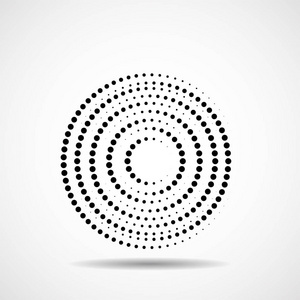 抽象的虚线圆圈。 圆形的圆点。 矢量设计元素