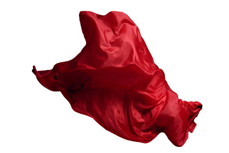 抽象红色飞行织品查出在白色背景