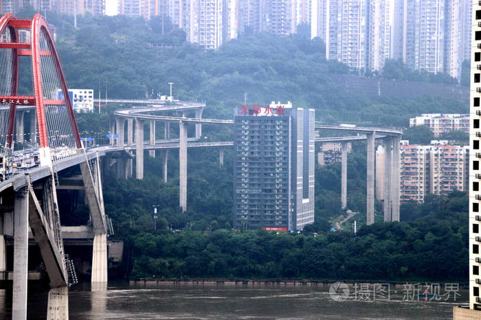 s tallest spiral overpass and highway interchange, in Chongqing