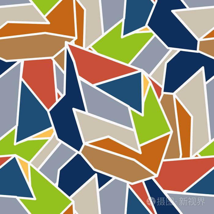 抽象几何色彩的无缝图案为背景