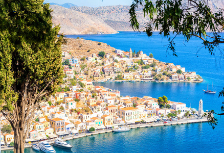 希腊塞米岛的美丽景色