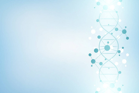 dna链和分子结构基因工程或实验室研究用于医疗或科技设计的背景纹理