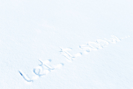 我们在雪中写作，让它下雪。