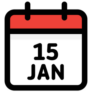 1月15日日历图标矢量插图矢量相似素材图片 摄图新视界