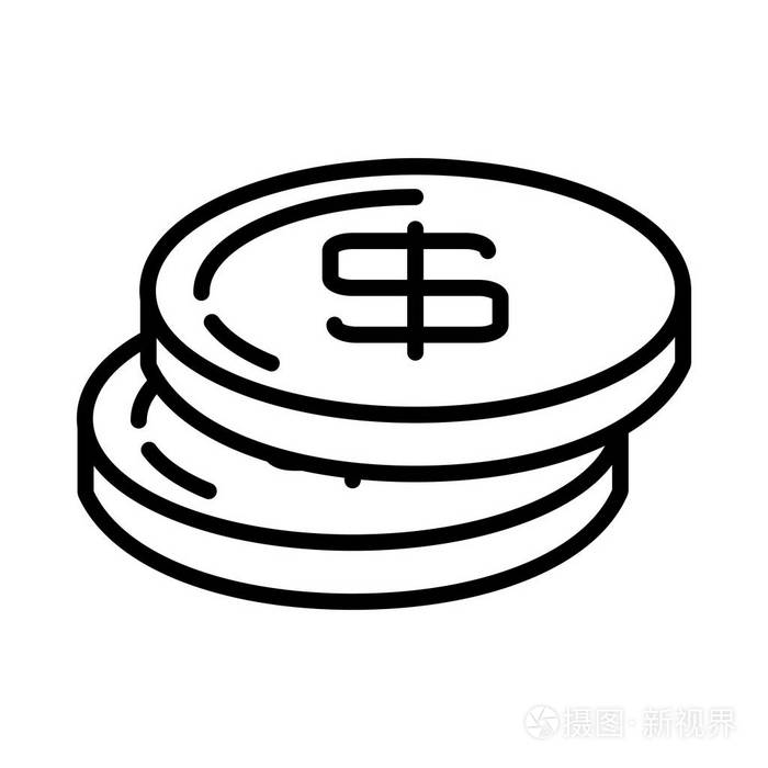 硬币钱孤立的图标插画-正版商用图片174s4x-摄图新视界