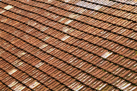 粘土屋顶瓷砖陶瓷背景外部