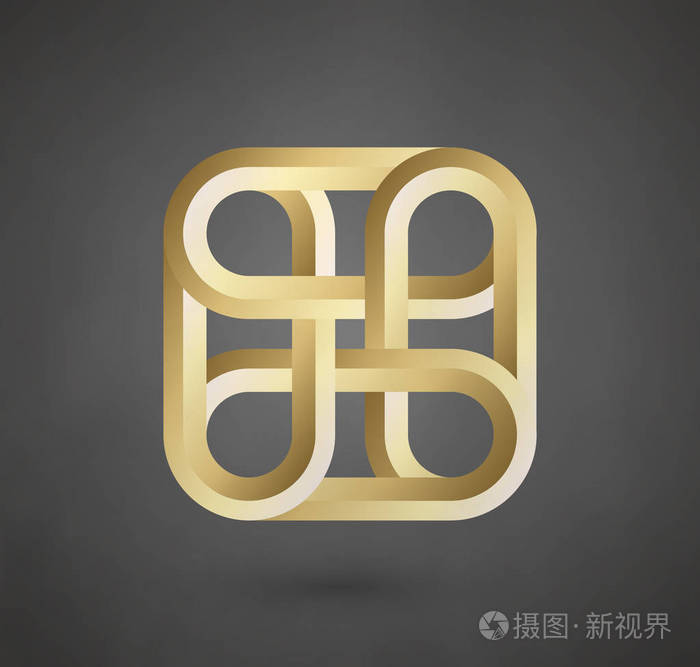商业公司的矢量符号.豪华的黄金标志.epps 10