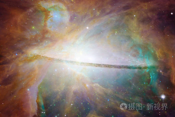 宇宙景观令人敬畏的科幻壁纸。 由美国宇航局提供的这幅图像的元素