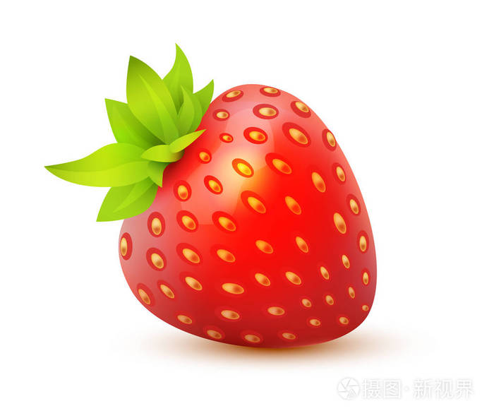 草莓的向量图标多汁的现实例证单分离的浆果