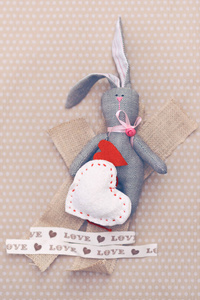 背景与 tilde 兔子为情人节