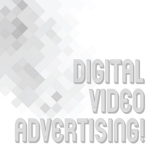显示数字视频广告的概念手写。商业照片文本以视频内容的形式吸引观众以视频内容的形式网格的方块淡入效果照片空白文本空间的海报