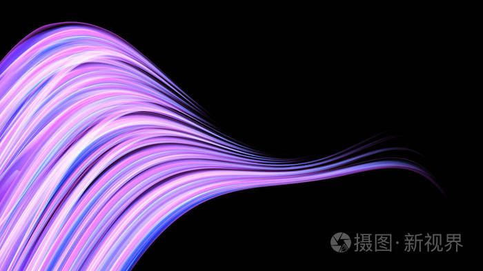 波, 火焰与曲线变成无限的黑色背景