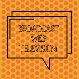 显示广播网络电视的书写笔记。商业照片展示媒体演示分散在互联网矩形轮廓透明漫画发言泡沫照片空白空间