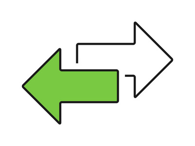 交换箭头转移图标,徽标.矢量呈白色背景.照片