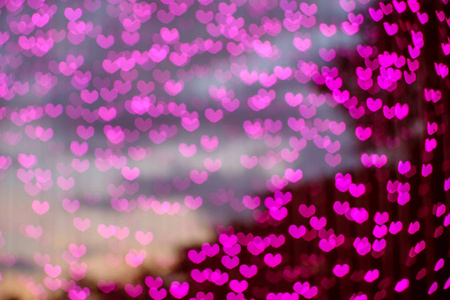 紫心波克背景照片爱情人节概念
